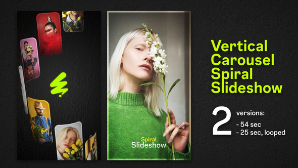 Vertical Carousel Spiral Slideshow Product Promo template preview