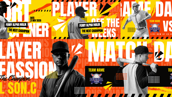 Baseball Opener After Effect Elements template preview