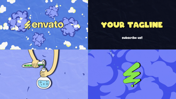 Smoke Explosion Chemical Reaction Logo for After Effects Logo Stings template preview