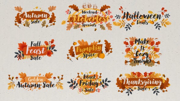 Autumn Titles Titles template preview