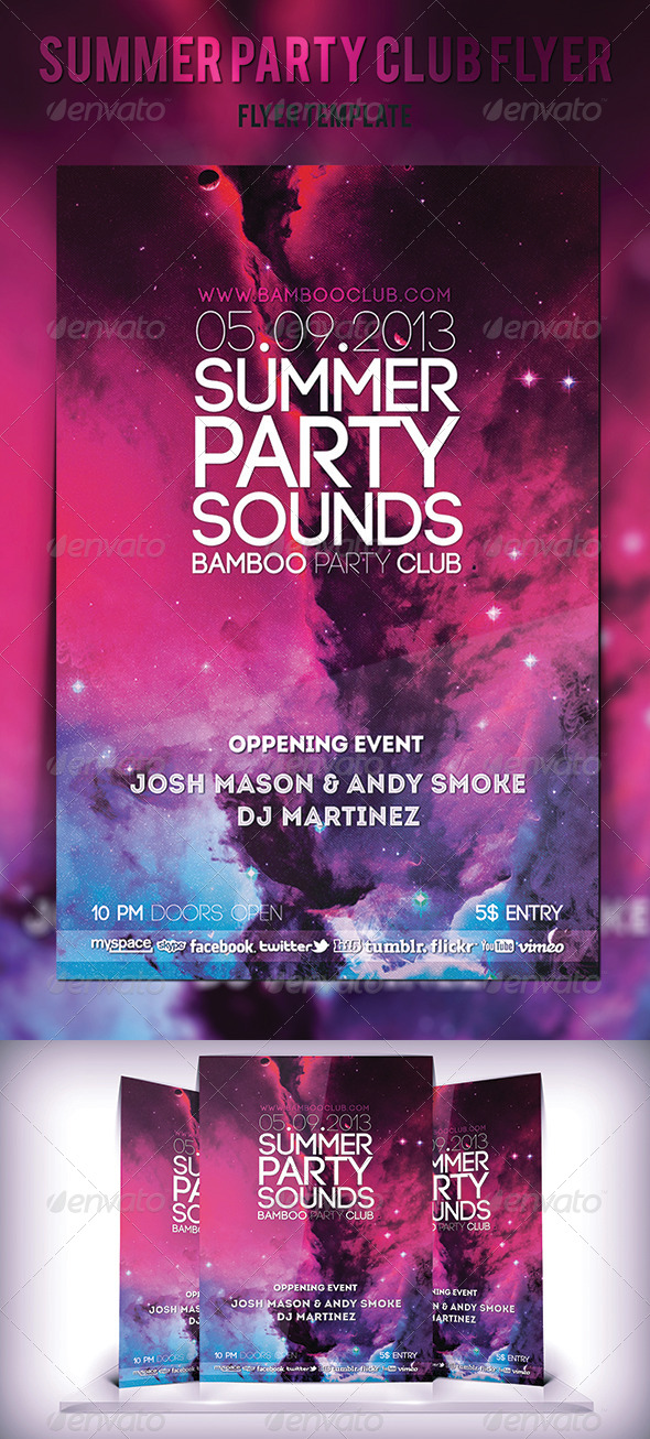 Summer Party Club Flyer - Clubs & Parties Events