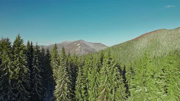 Panoramic View of the Mountain Range on a Sunny Day
