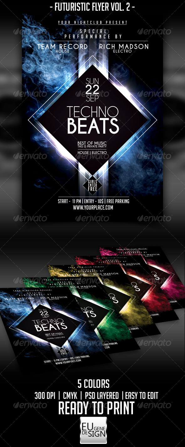 Futuristic Flyer Vol. 2 - Clubs & Parties Events