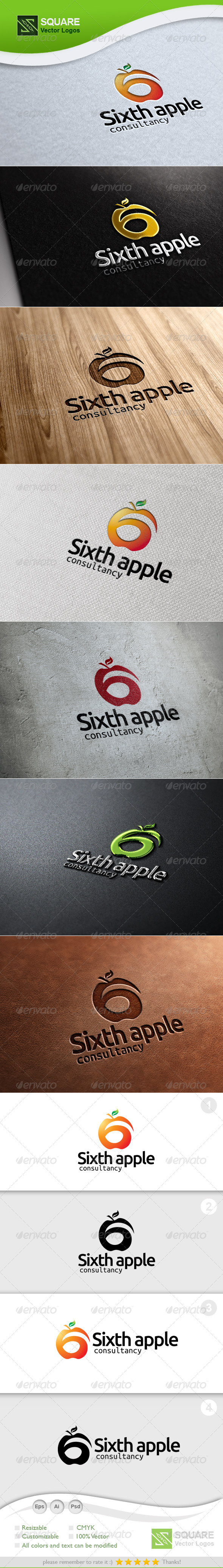 Six, Apple Vector Logo Template - Symbols Logo Templates