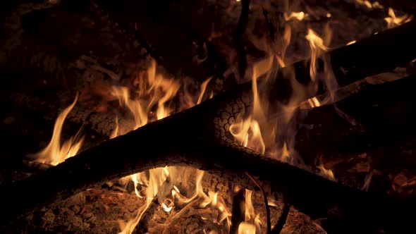 Bonfire at Night, Slide Movement.  alt