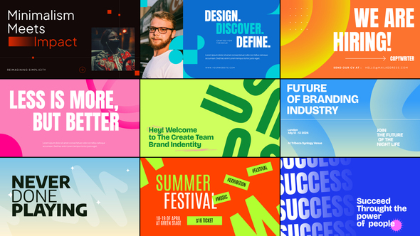 Modern Typography Titles template preview