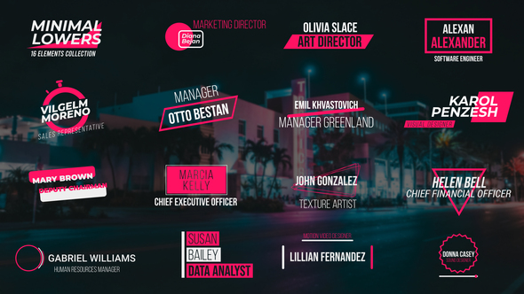 Pushka's Lower Thirds Elements template preview