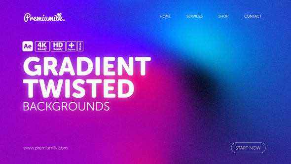 Gradient Twisted Backgrounds Elements template preview