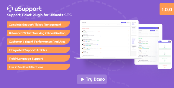 uSupport – Support Ticket Plugin for Ultimate SMS
