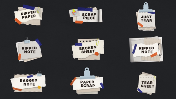 Paper Scotch Lowerthird Elements template preview