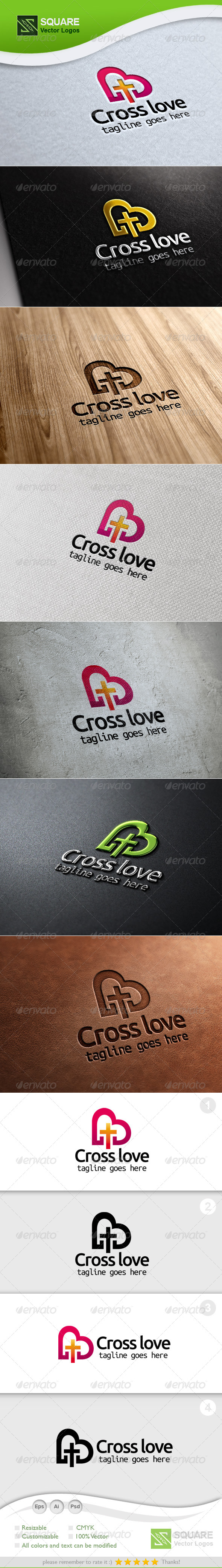 Cross, Love Vector Logo Template - Symbols Logo Templates