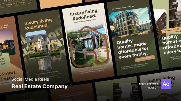 Reels - Real Estate Company After Effects Project Files broadcast-packages template preview