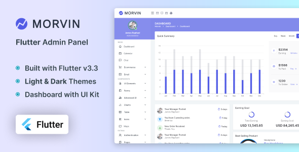Morvin - Flutter Admin Panel