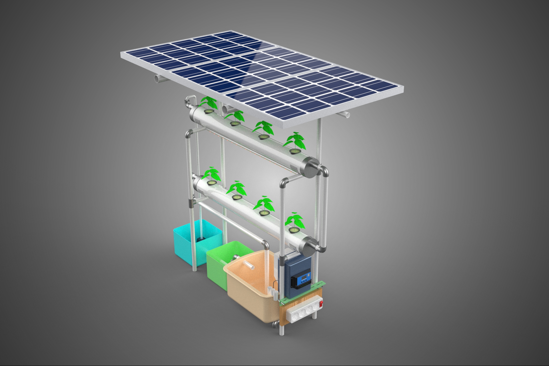 Iot Control Solar Panel Energy Hydroponic Plant Led Grow Light, image size:1921x1281