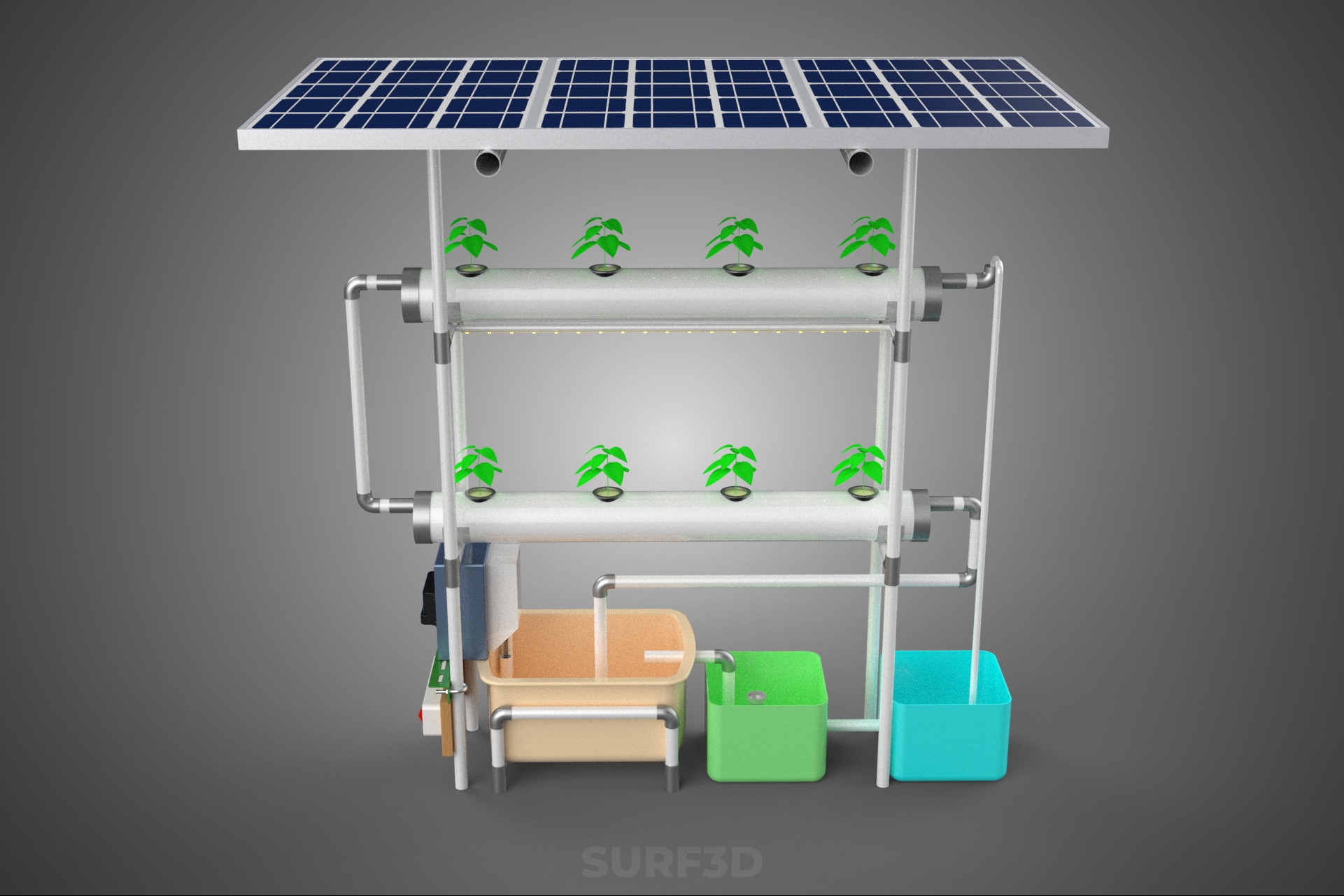 Iot Control Solar Panel Energy Hydroponic Plant Led Grow Light, image size:1921x1281