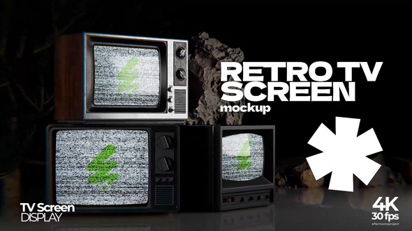 Retro TV Screen Mockup Video Displays template preview