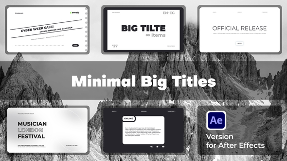 Minimal Big Titles Titles template preview