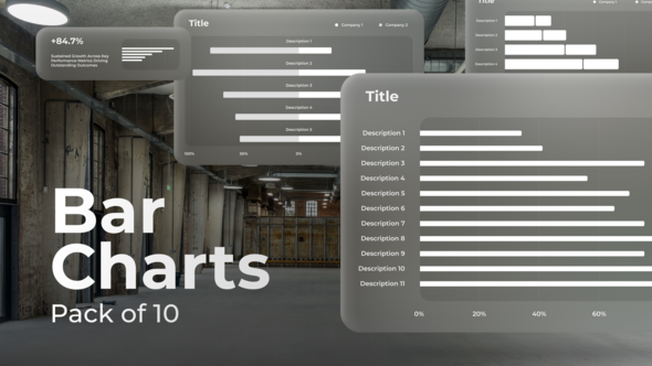 Bar Charts Infographics template preview