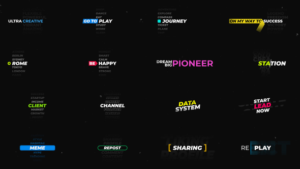 Text Carousel Titles Titles template preview