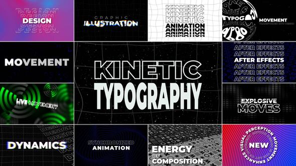Kinetic Typography Titles template preview