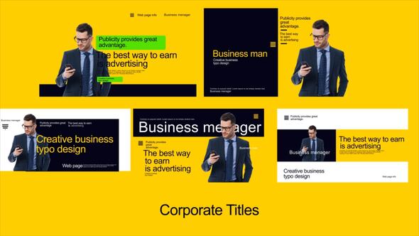 Corporate Titles Scene Titles template preview