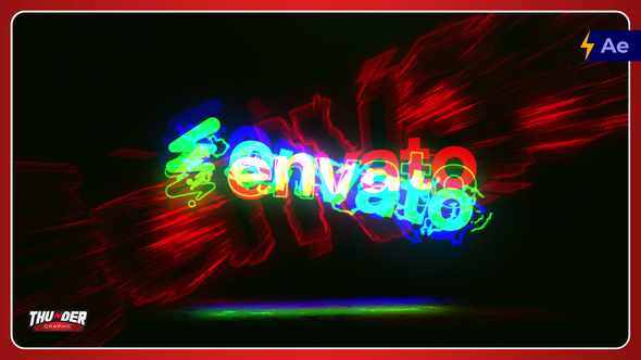 Energetic Glitch Logo Reveal Logo Stings template preview