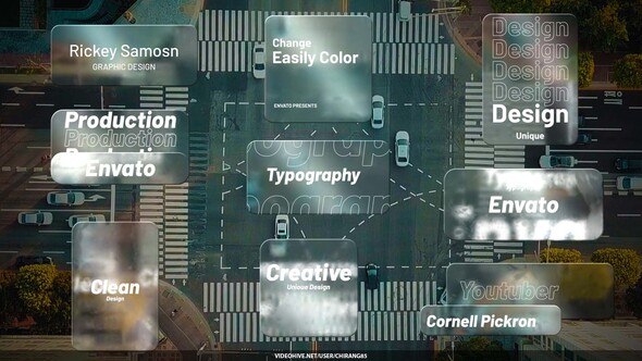 Modern Glass Title Animations Titles template preview