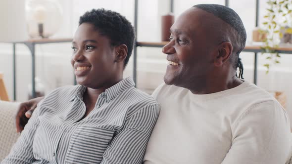 African Family Black Married Different Ages Afro Couple Adult Mature Man Husband and Young Ethnic alt