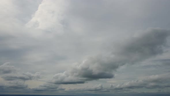 Aerial View Of Lingering Rain Clouds
