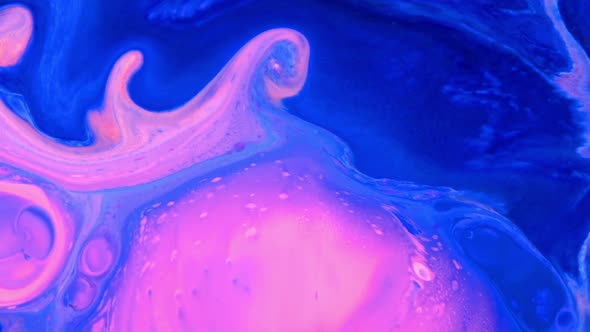 Colorful Liquid Ink Colors Blending Burst Swirl Fluid 5