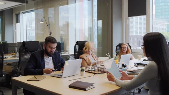 Working In Open Space Office alt