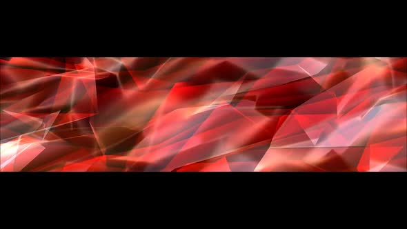 Red Shine Polygonal Background Loop Ultra Wide
