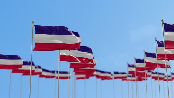 Los Altos Row Of Flags 3D Animation alt