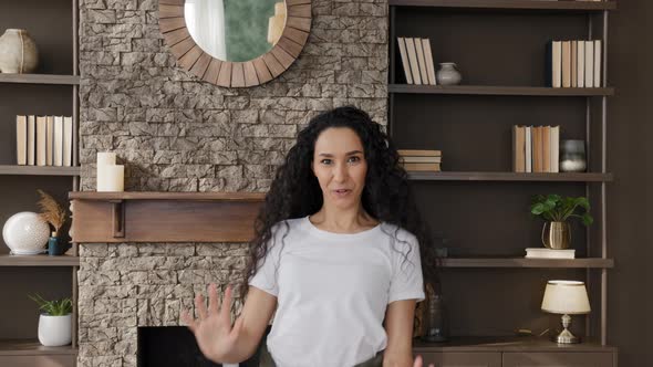 Young Cheerful Woman Active Dancing to Music Alone at Home Joyful Happy Girl Funny Falls on Sofa in alt