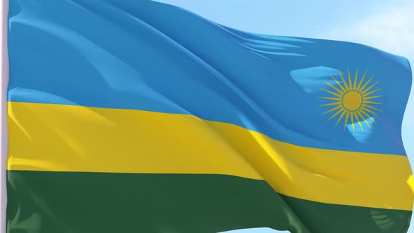Rwanda Flag Looping Background