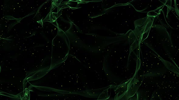 Green Smoke with Yellow Particles Loop