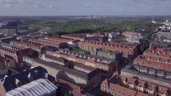 Copenhagen Streets and Residence Aerial View in Denmark alt