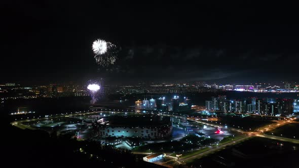 Festive Fireworks over the Night City alt