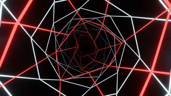 VJ Loop Tunnel Abstract Lines