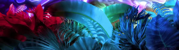 Widescreen Tropical Leaves 04