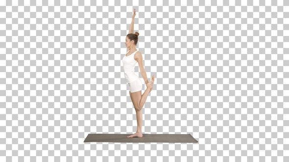 Young Yogi Attractive Woman Practicing Yoga Concept Standing alt