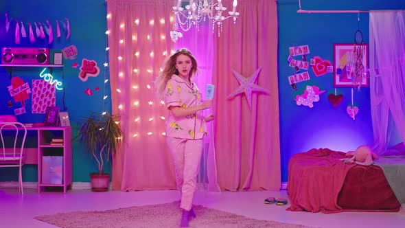 In Front of the Camera Attractive Young Woman in a alt