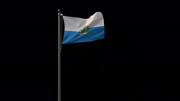 San Marino Flag With Alpha 4K alt