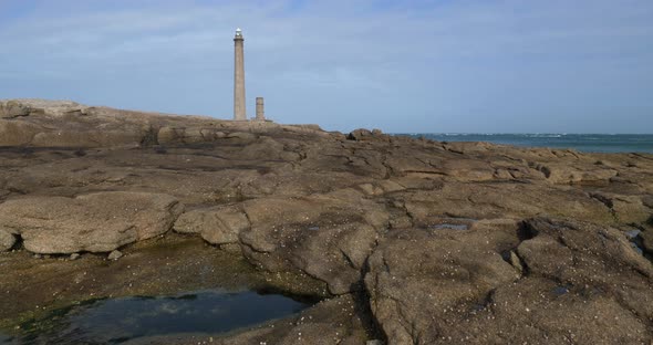 The lighthouse at Gatteville le Phare, Cap de la Hague, Cotentin peninsula, France alt