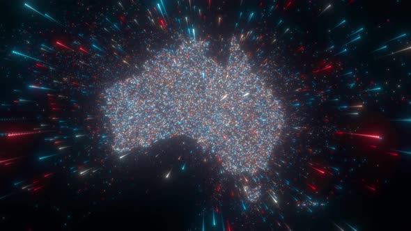 Abstract Map Of Australia 4k alt