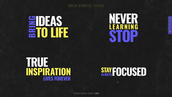 Bold Kinetic Titles Titles template preview