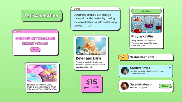 Neobrutal Titles Titles template preview