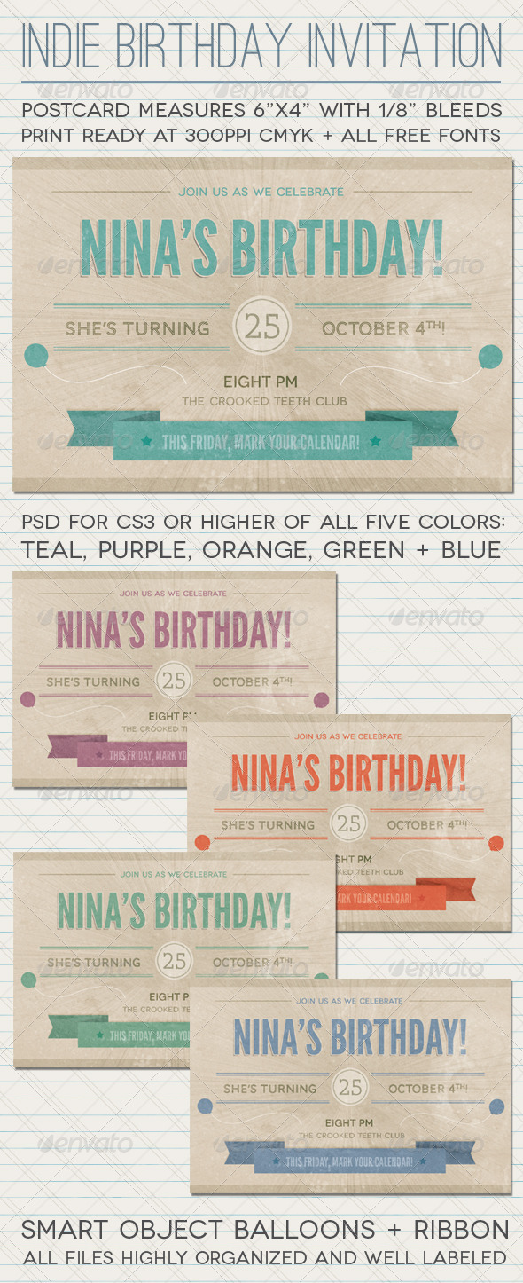 Indie Invitation - Invitations Cards & Invites