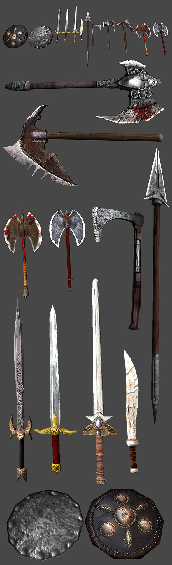 Cold Weapons LowPoly - 3Docean 5456734