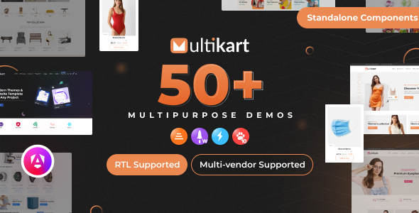Multikart - Responsive Angular 21 eCommerce + Admin + Invoice + Email Template